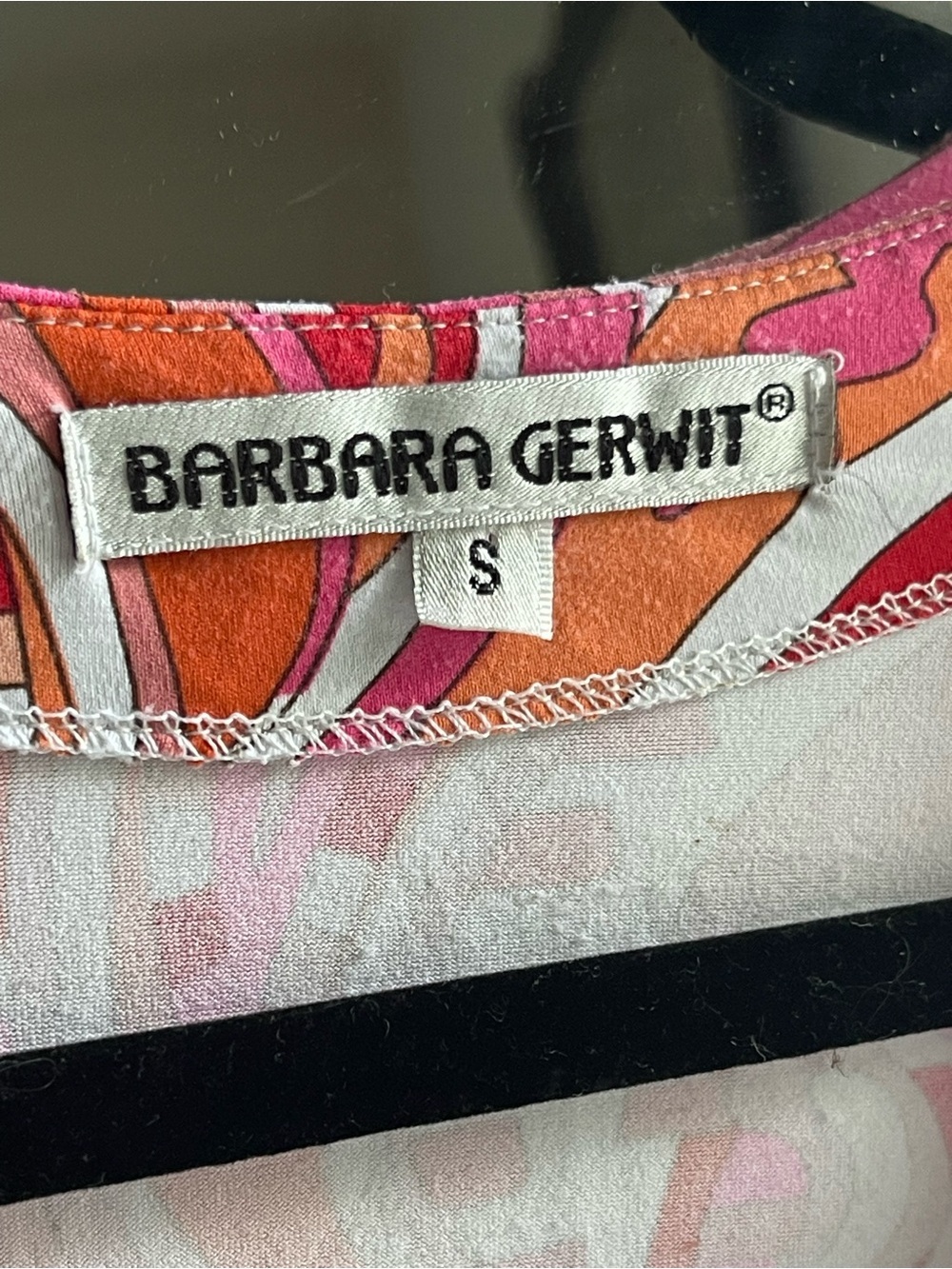 Barbara Gerwit Vintage Pink and Orange Paisley Shift Dress - Picture 2 of 8